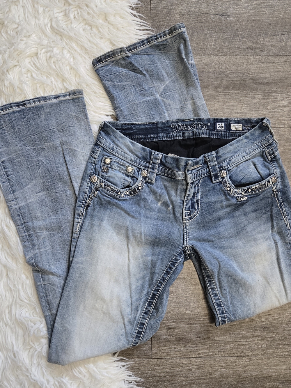 Miss Me Women's Light Blue Women's Signature Bootcut Jeans